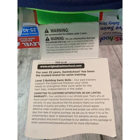 SWIMSCHOOL Boy’s Progressive Swim Trainer / Size: Small-Medium 25-40 LBS - Picture 5 of 6
